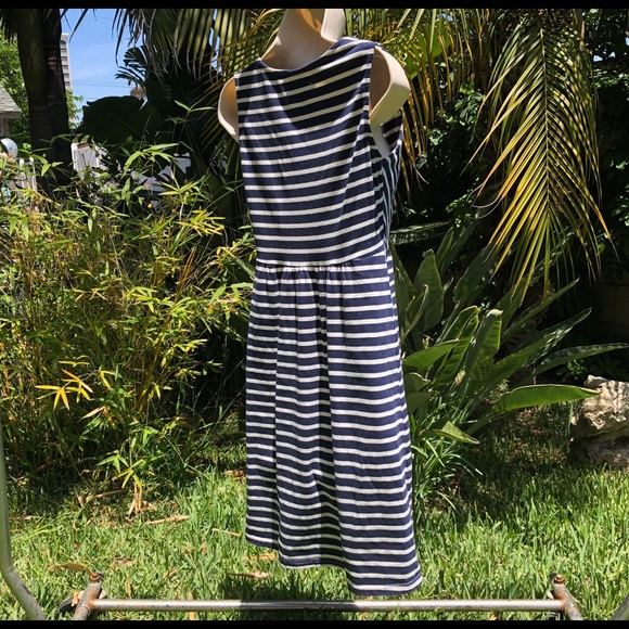Romy size S Romy A-line Navy Striped Dress 💙 - Picture 5 of 8